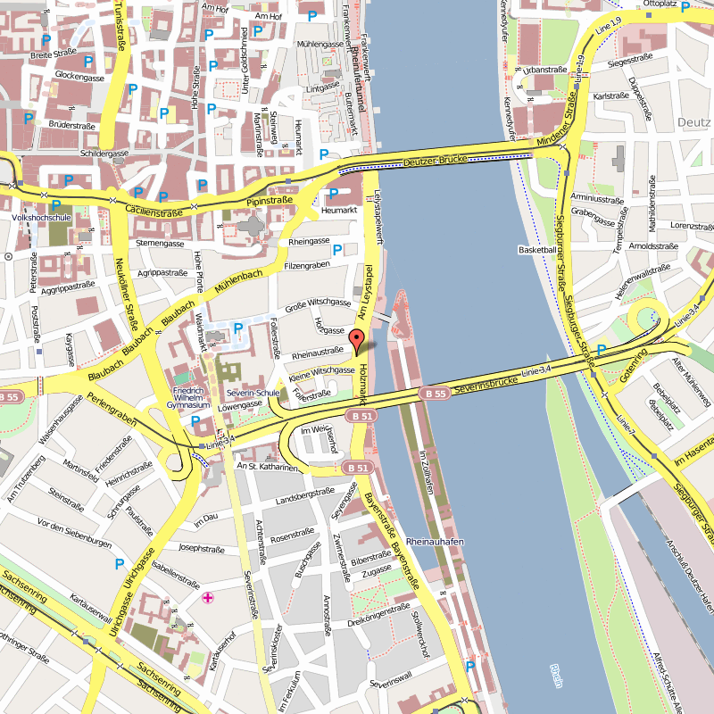 downtown  cologne map